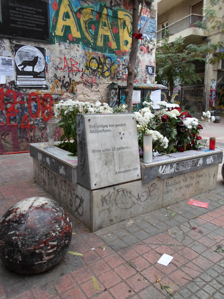 December 2012 - Herdenkingsmonument Alexandros Grigoropoulos, Athene, Griekenland